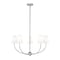 Z-Lite Shannon Chandelier, 5-Light, 32 In.W x 16.5 In.H, Brushed Nickel/white 3040-32BN - alternate 1